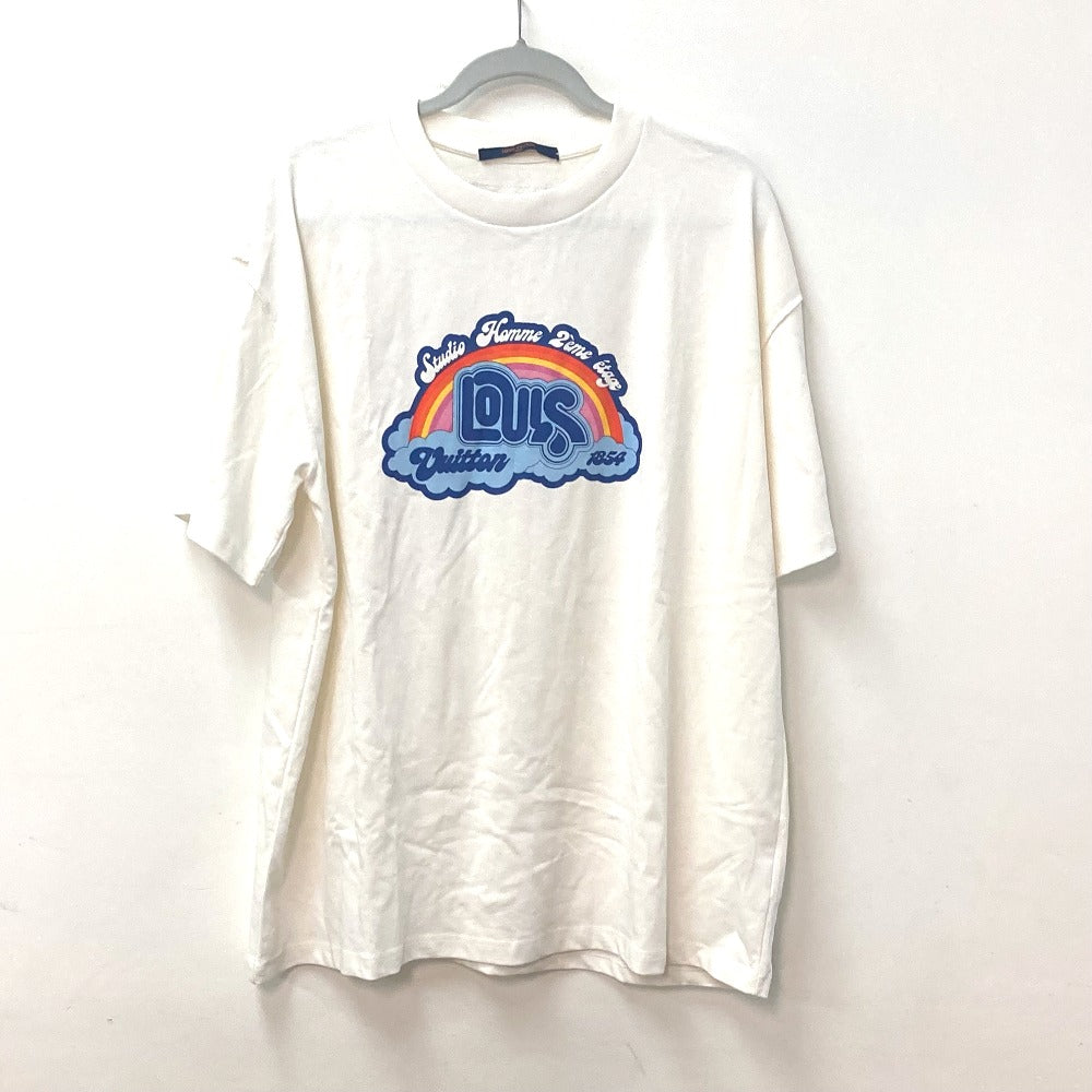 LOUIS VUITTON 1AB4UP 23SS Rainbow Printed T-Shirt, Apparel Top, RM231, Men's, White, Short Sleeve Cotton T-Shirt