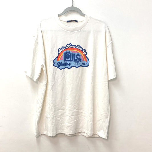 LOUIS VUITTON 1AB4UP 23SS レインボープリンテッドTシャツ アパレル トップス RM231 半袖Ｔシャツ コットン メンズ ホワイト