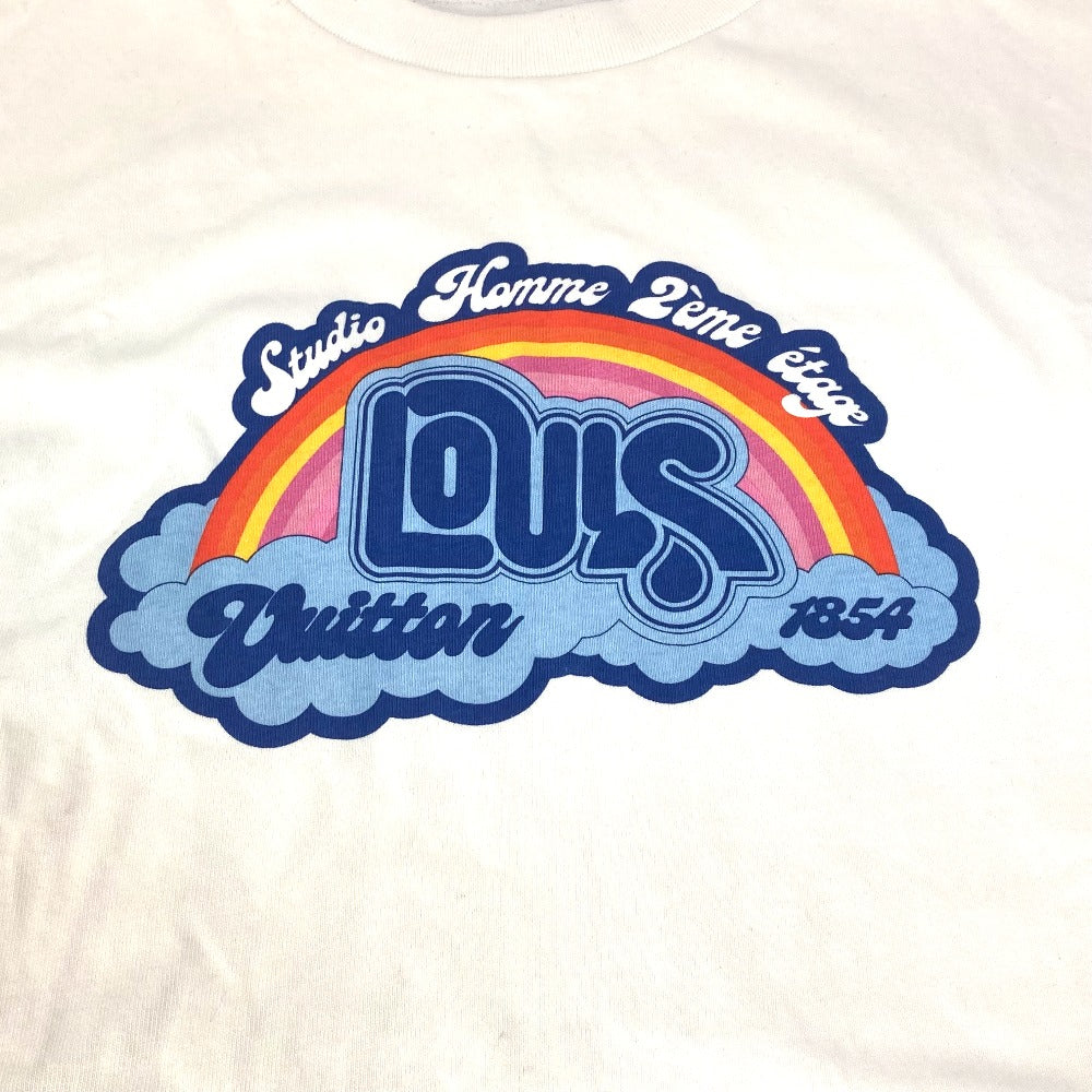 LOUIS VUITTON 1AB4UP 23SS Rainbow Printed T-Shirt, Apparel Top, RM231, Men's, White, Short Sleeve Cotton T-Shirt