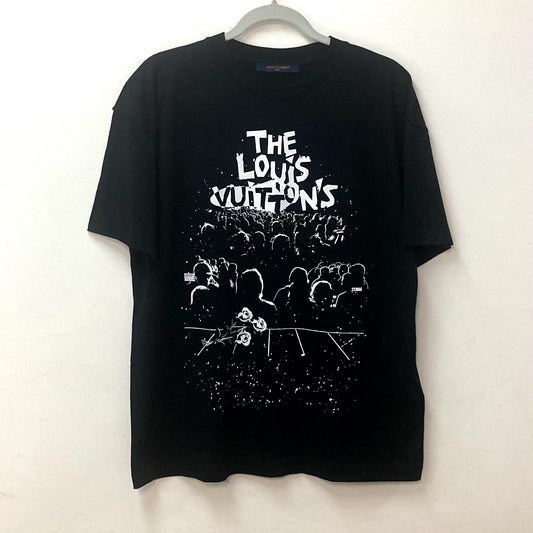LOUIS VUITTON 1AARPB LVコンサートプリントTシャツ トップス アパレル RM231 半袖Ｔシャツ コットン メンズ ブラック