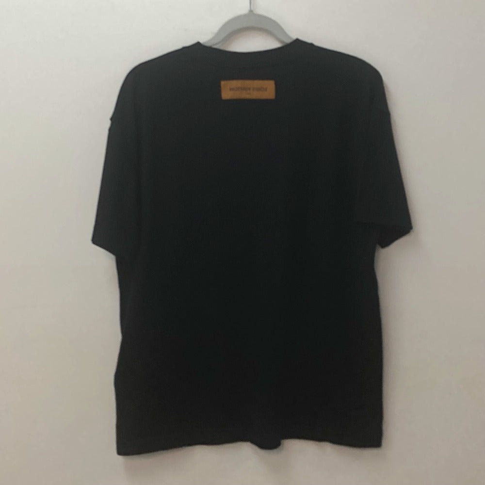 LOUIS VUITTON 1AARPB LV Concert Print T-Shirt, Men's Short Sleeve Cotton T-Shirt, Black, RM231
