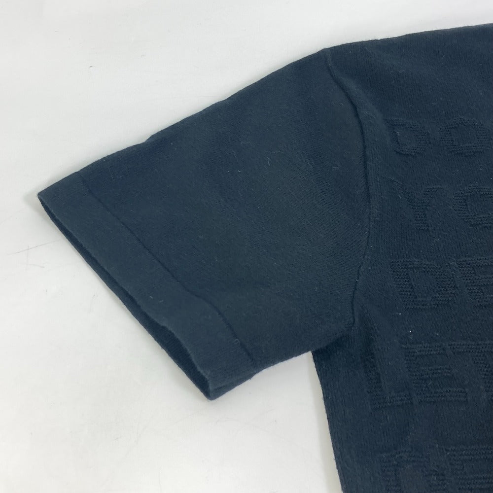 LOUIS VUITTON Virgil Abloh knit letter T-shirt with logo. RM212M. Men's short-sleeved cotton T-shirt in black.