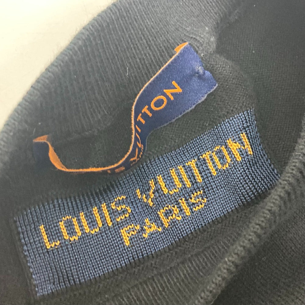 LOUIS VUITTON Virgil Abloh knit letter T-shirt with logo. RM212M. Men's short-sleeved cotton T-shirt in black.