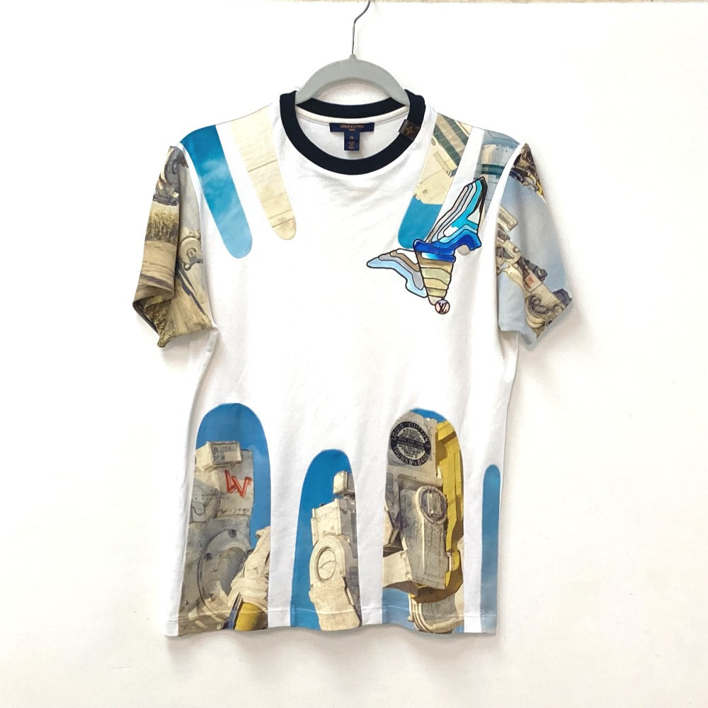LOUIS VUITTON ロゴ アパレル トップス 丸首 半袖Ｔシャツ コットン レディース ホワイト