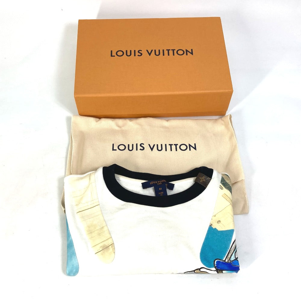 LOUIS VUITTON ロゴ アパレル トップス 丸首 半袖Ｔシャツ コットン レディース ホワイト