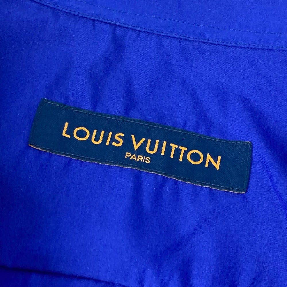 LOUIS VUITTON 2022SS LV Spread Short Sleeve Collared Logo Top Apparel RM222M Men's Cotton Short Sleeve Shirt Blue