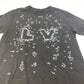 LOUIS VUITTON LV Spread Embroidery Apparel Top RW222M Men's Short Sleeve Cotton T-Shirt in Black