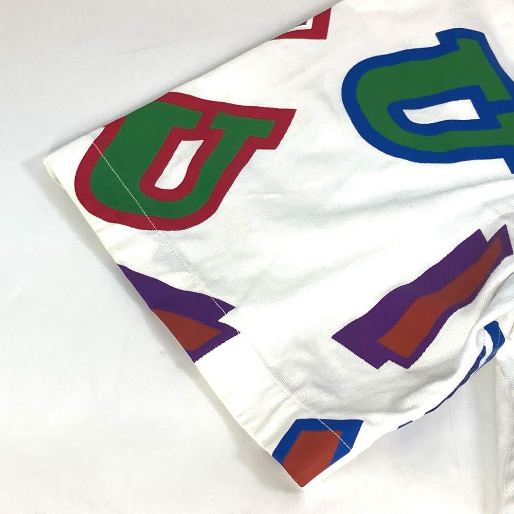LOUIS VUITTON NBA Collaboration NBA Basketball Letter Overshirt Apparel Top RM212 Men's Short Sleeve Cotton White Short Sleeve Shirt