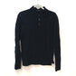 LOUIS VUITTON LV Circle Logo Polo Shirt, Collared, Long Sleeve, Cotton, Men's, Black