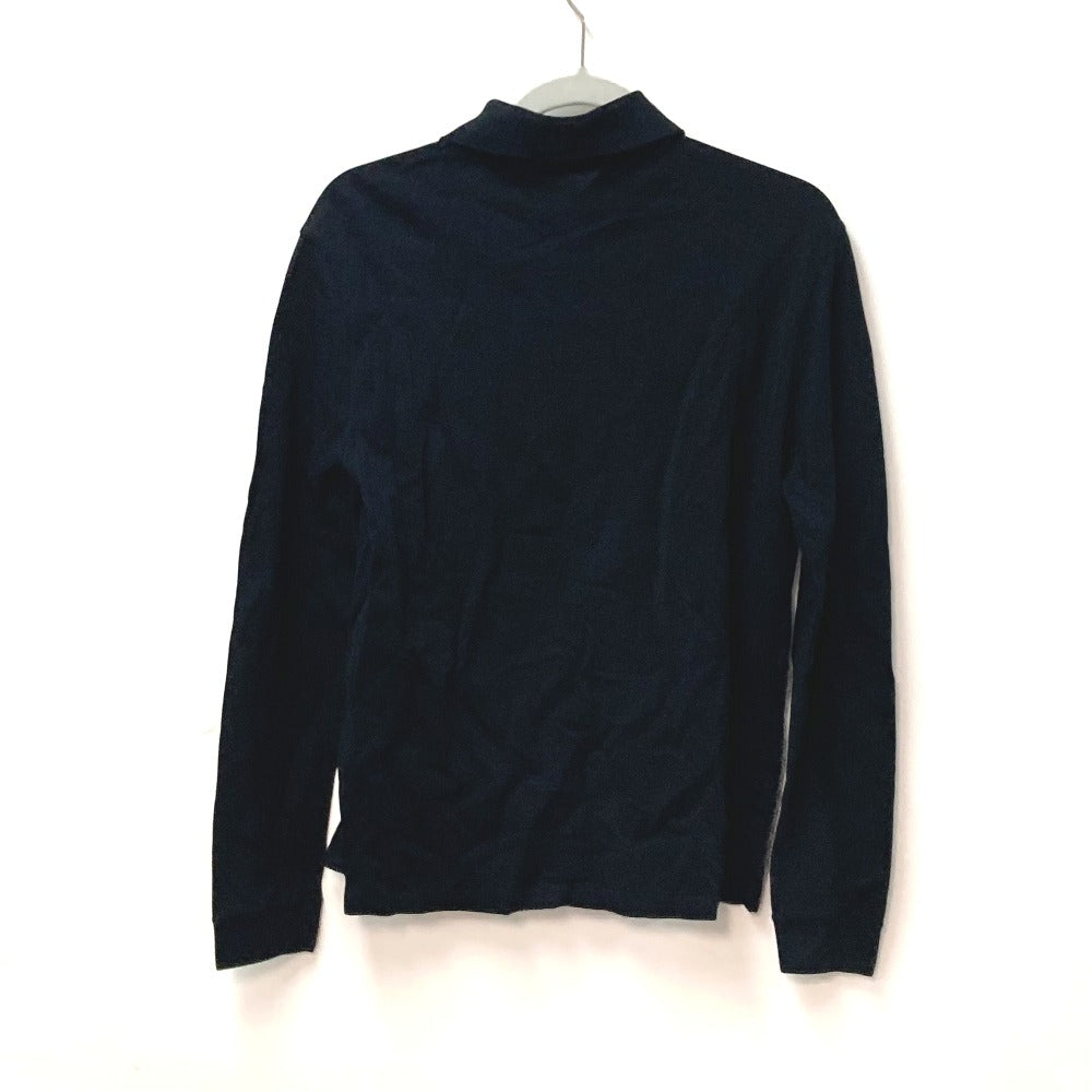 LOUIS VUITTON LV Circle Logo Polo Shirt, Collared, Long Sleeve, Cotton, Men's, Black