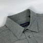 LOUIS VUITTON Men's Gray Collared Flannel Shirt with Buttons, Long Sleeve, Cotton, RM182M