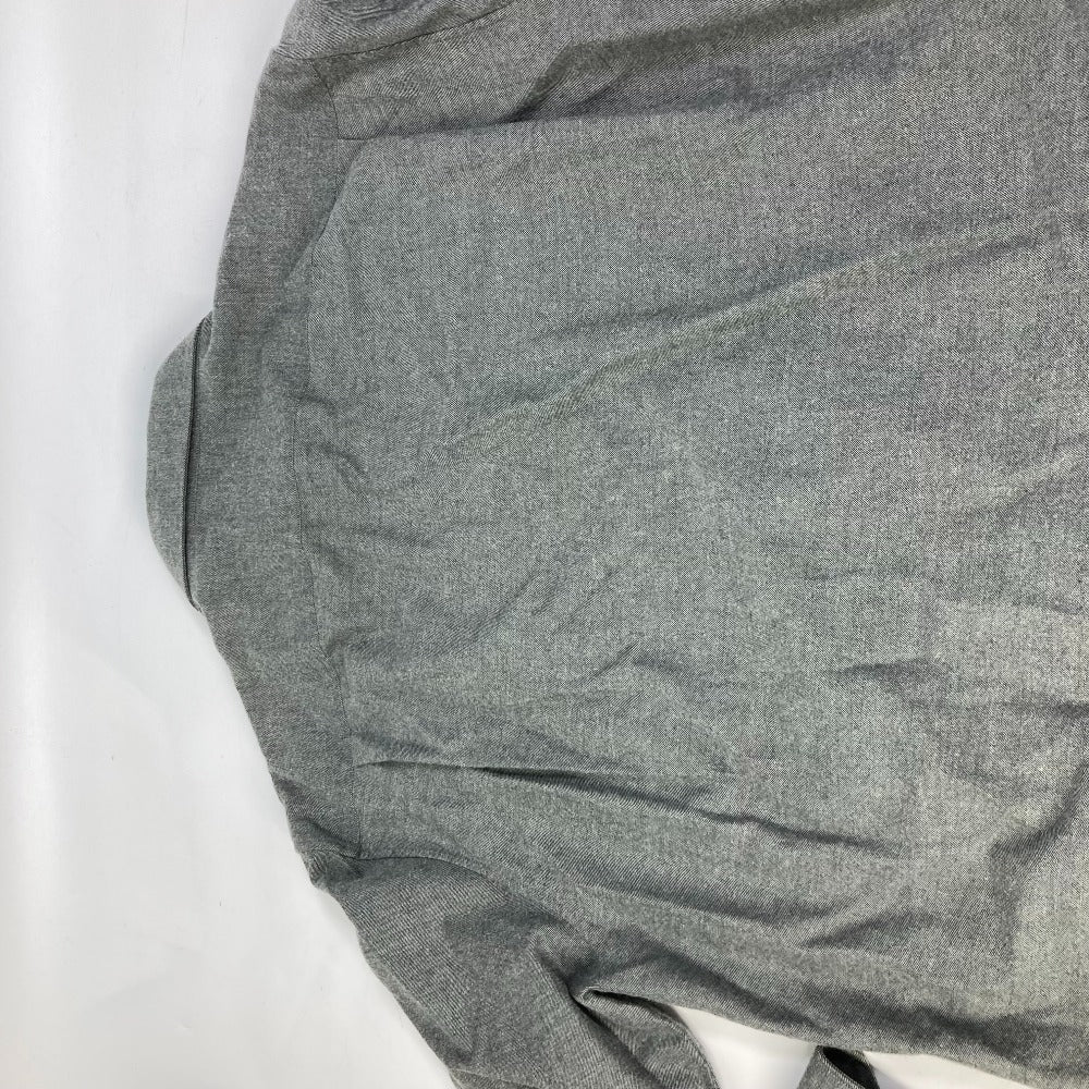 LOUIS VUITTON Men's Gray Collared Flannel Shirt with Buttons, Long Sleeve, Cotton, RM182M