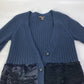 LOUIS VUITTON Sequined Long Sleeve Cardigan Jacket in Navy Cashmere for Women
