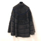 LOUIS VUITTON Women's Brown Knit Fur Zip-Up Cape Poncho