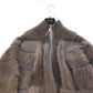 LOUIS VUITTON Women's Brown Knit Fur Zip-Up Cape Poncho