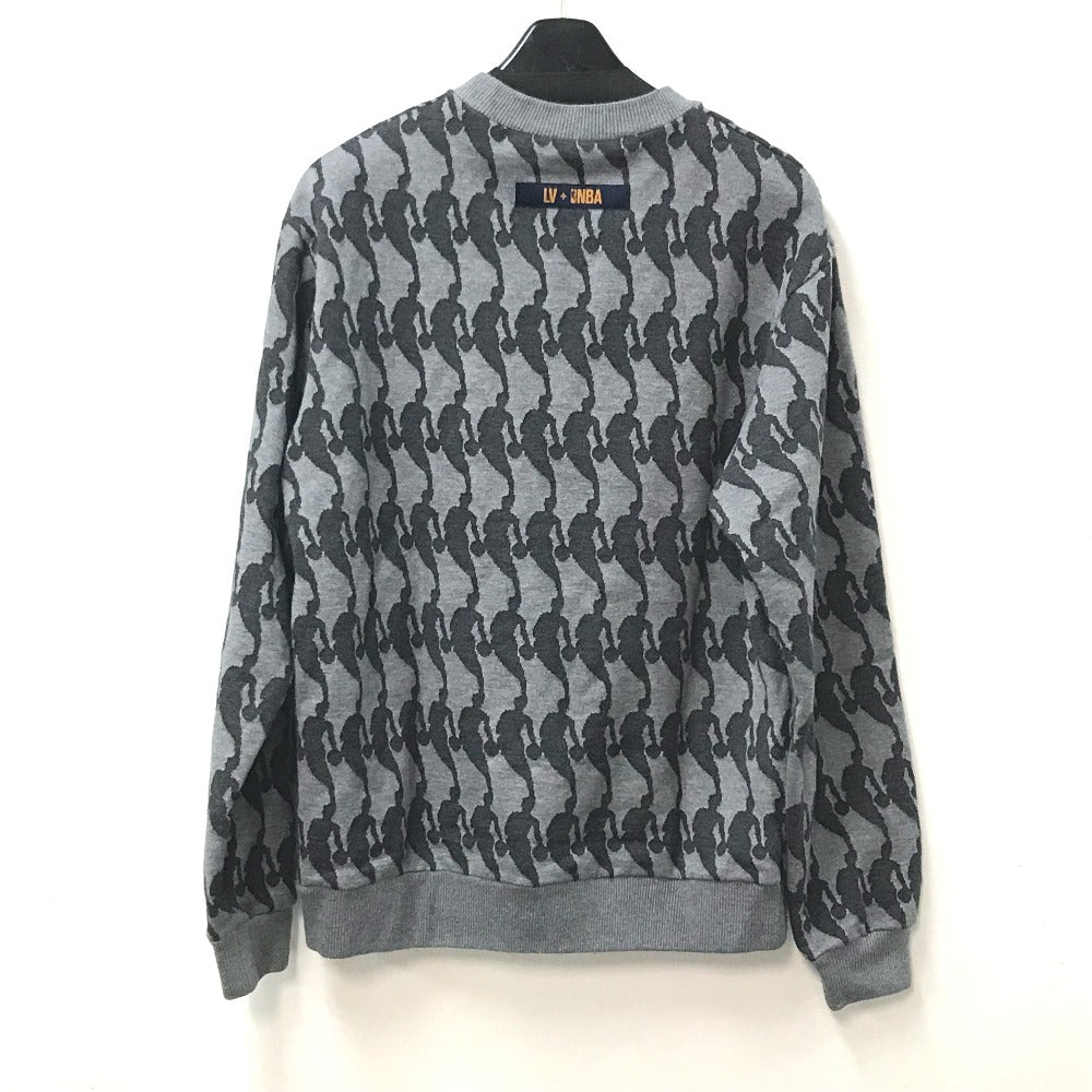 LOUIS VUITTON NBA ジャカード スウェット ニット トップス アパレル 長袖 RM211M セーター コットン メンズ グレー - brandshop-reference