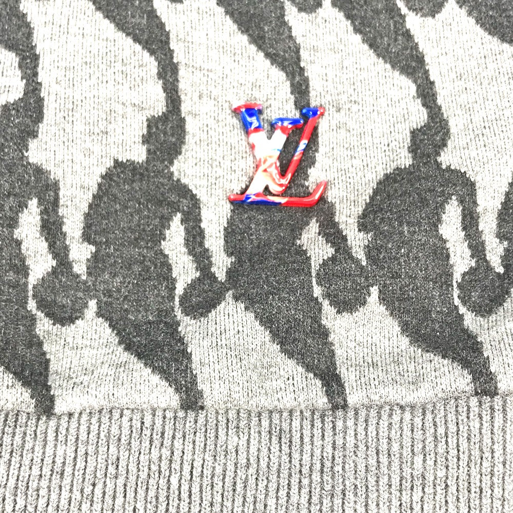 LOUIS VUITTON NBA ジャカード スウェット ニット トップス アパレル 長袖 RM211M セーター コットン メンズ グレー - brandshop-reference
