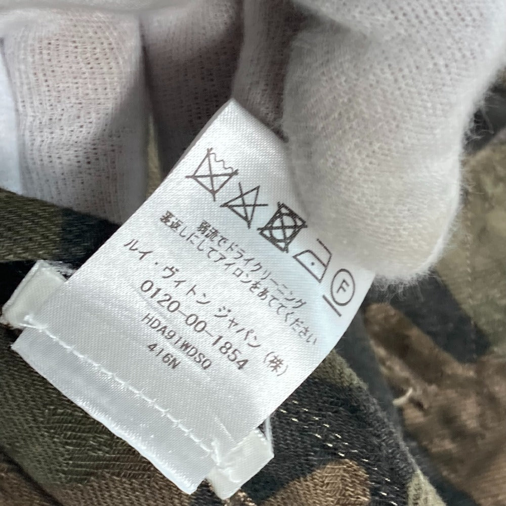LOUIS VUITTON 1A3FE5 SUPREME Camouflage Denim Trucker Short Jacket, Long Sleeve, Men's Green Cotton Jacket, Supreme Collaboration