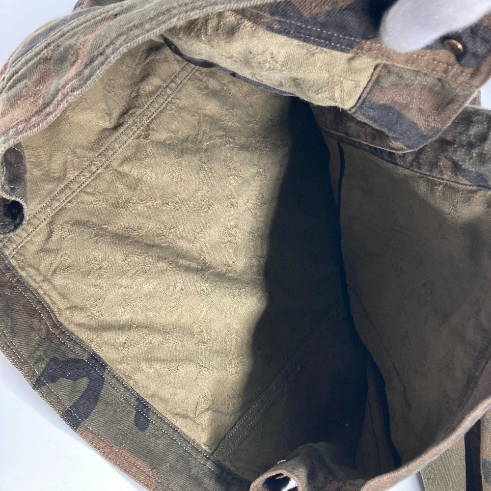 LOUIS VUITTON 1A3FE5 SUPREME Camouflage Denim Trucker Short Jacket, Long Sleeve, Men's Green Cotton Jacket, Supreme Collaboration