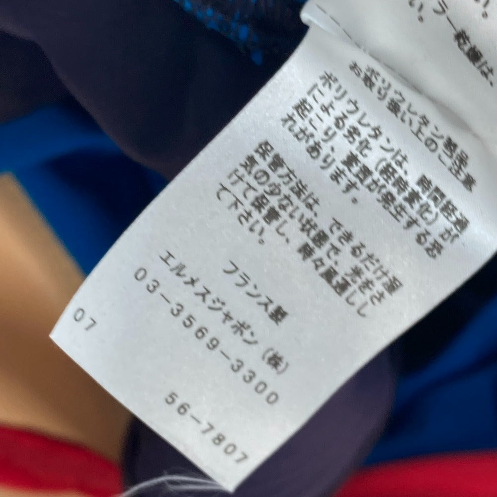 HERMES スイムウエア スィム トリコロール 水着 ナイロン レディース ピンク