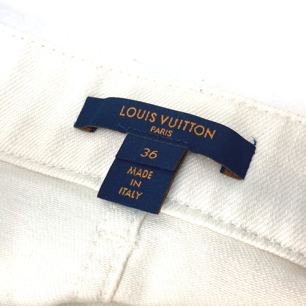 LOUIS VUITTON モノグラムポケット アパレル ミニスカート ボトムス スカート コットン レディース ホワイト