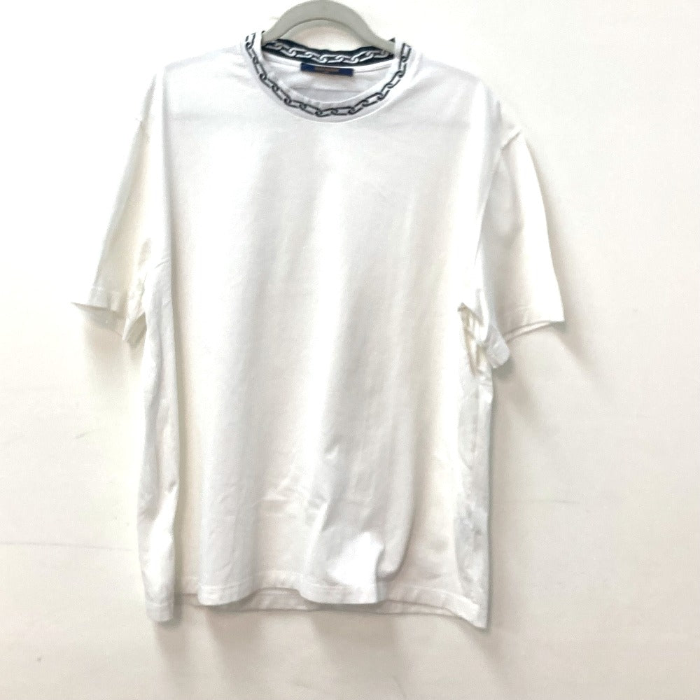 LOUIS VUITTON チェーン デザイン アパレル トップス RM201 半袖Ｔシャツ コットン レディース ホワイト