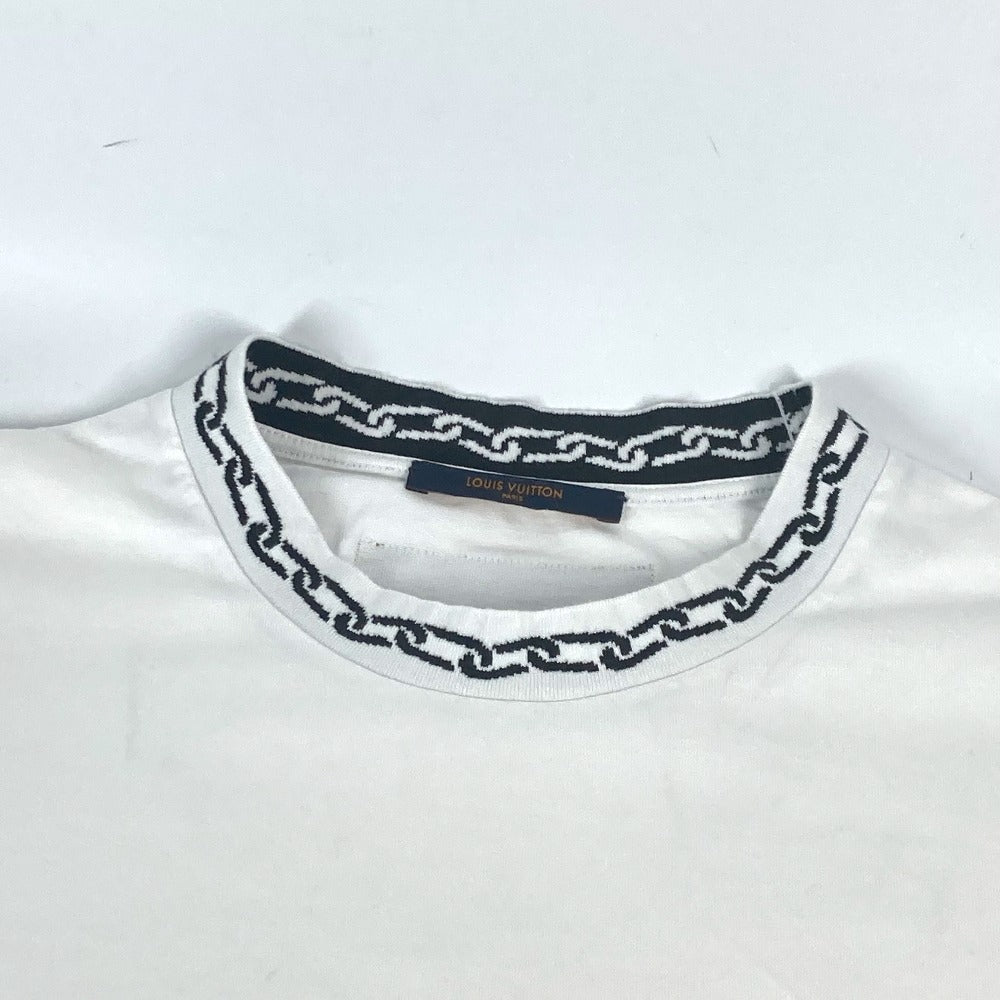 LOUIS VUITTON チェーン デザイン アパレル トップス RM201 半袖Ｔシャツ コットン レディース ホワイト
