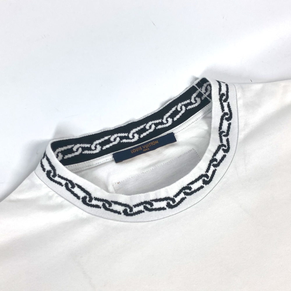 LOUIS VUITTON チェーン デザイン アパレル トップス RM201 半袖Ｔシャツ コットン レディース ホワイト