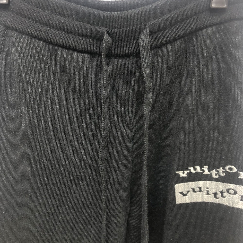 LOUIS VUITTON RM231M ズボン ボトムス ロゴワッペン ニット スウェット パンツ アパレル パンツ ウール メンズ ブラック
