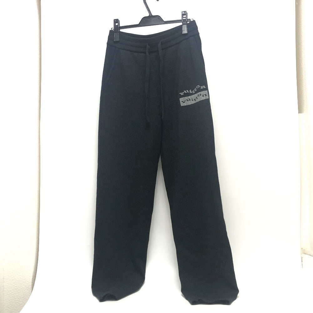 LOUIS VUITTON RM231M ズボン ボトムス ロゴワッペン ニット スウェット パンツ アパレル パンツ ウール メンズ ブラック