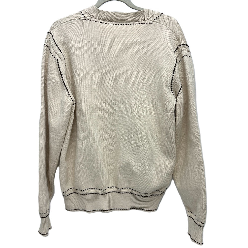 LOUIS VUITTON 1AFPXX シグネチャーライト LVロゴ アパレル ニット トップス 羽織り ステッチ 24SS カーディガン コットン メンズ ベージュ