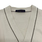 LOUIS VUITTON 1AFPXX シグネチャーライト LVロゴ アパレル ニット トップス 羽織り ステッチ 24SS カーディガン コットン メンズ ベージュ