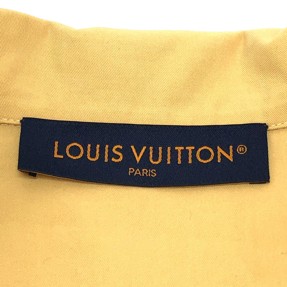 LOUIS VUITTON 1AFQ16 エンブロイダードショートスリーブコットンボウリングシャツ アパレル タイラーコラボ LVジャンピングドッグ 刺繍 トップス 24SS 半袖シャツ コットン メンズ ベージュ