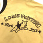 LOUIS VUITTON 1AFQ16 エンブロイダードショートスリーブコットンボウリングシャツ アパレル タイラーコラボ LVジャンピングドッグ 刺繍 トップス 24SS 半袖シャツ コットン メンズ ベージュ