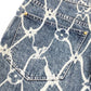 LOUIS VUITTON 1AFQFD モノグラムプリント デニムショーツ アパレル ハーフパンツ ボトムス ズボン 24SS デニムパンツ デニム メンズ ブルー