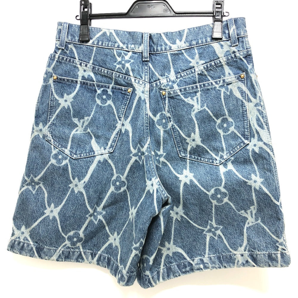 LOUIS VUITTON 1AFQFD モノグラムプリント デニムショーツ アパレル ハーフパンツ ボトムス ズボン 24SS デニムパンツ デニム メンズ ブルー