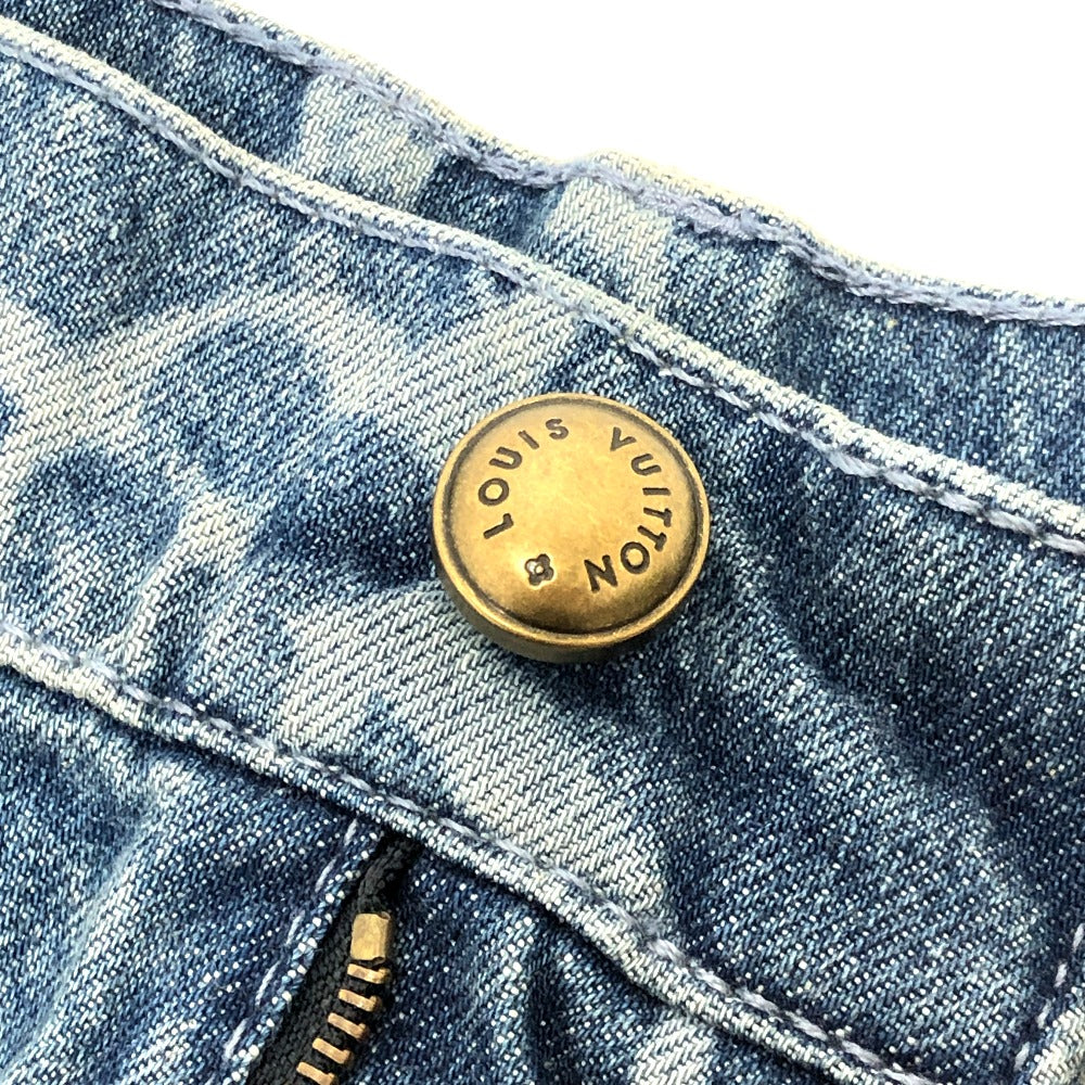 LOUIS VUITTON 1AFQFD モノグラムプリント デニムショーツ アパレル ハーフパンツ ボトムス ズボン 24SS デニムパンツ デニム メンズ ブルー
