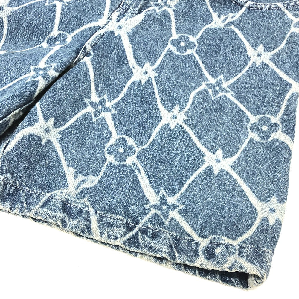 LOUIS VUITTON 1AFQFD モノグラムプリント デニムショーツ アパレル ハーフパンツ ボトムス ズボン 24SS デニムパンツ デニム メンズ ブルー