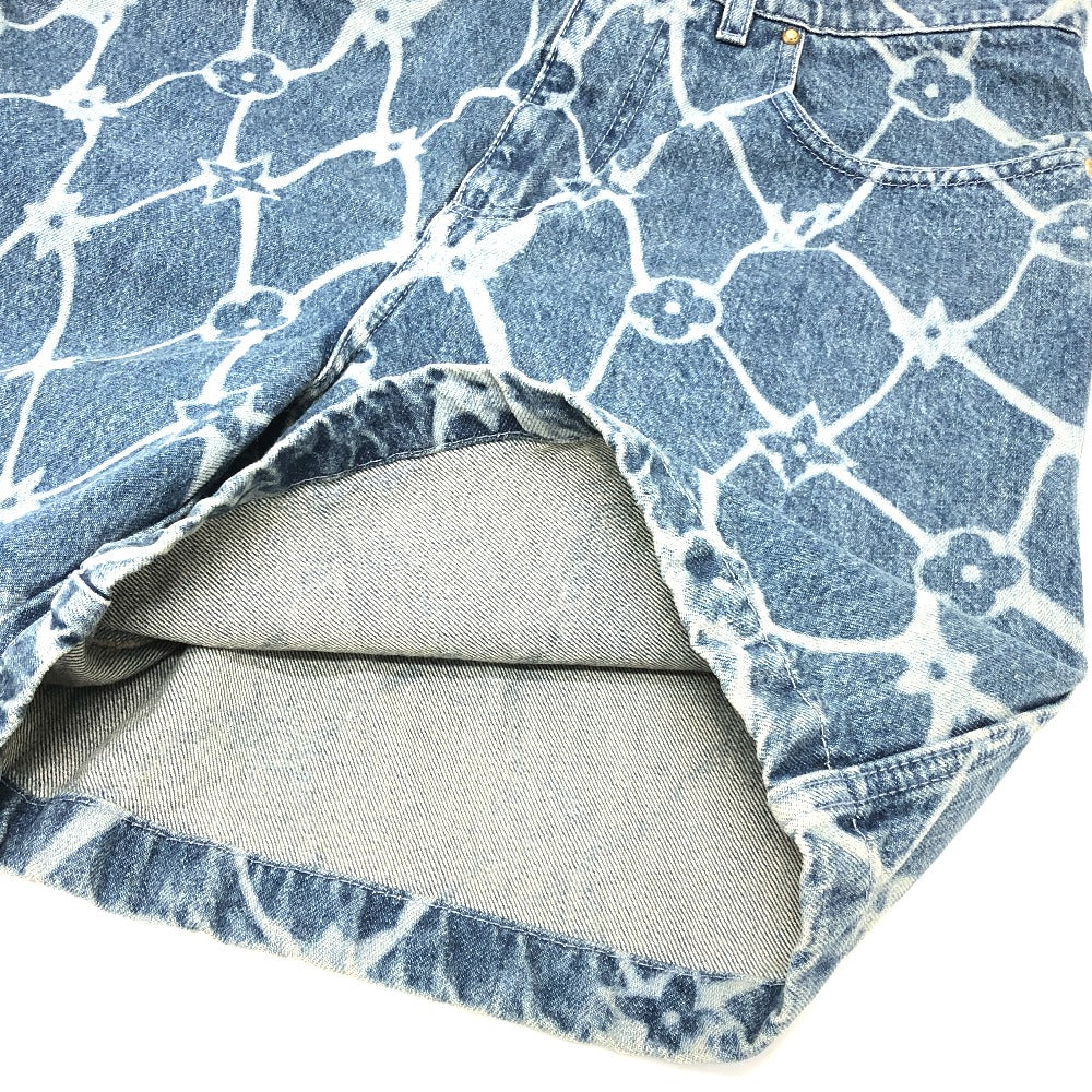 LOUIS VUITTON 1AFQFD モノグラムプリント デニムショーツ アパレル ハーフパンツ ボトムス ズボン 24SS デニムパンツ デニム メンズ ブルー
