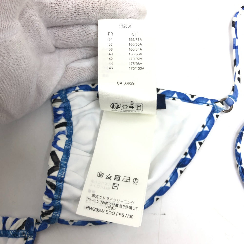 LOUIS VUITTON 1ABQ01＆1ABPZL LV バイ・ザ・プール モノグラムフラワータイル ビキニトップ＆ボトムス セット 水着 水着 ポリアミド レディース ブルー