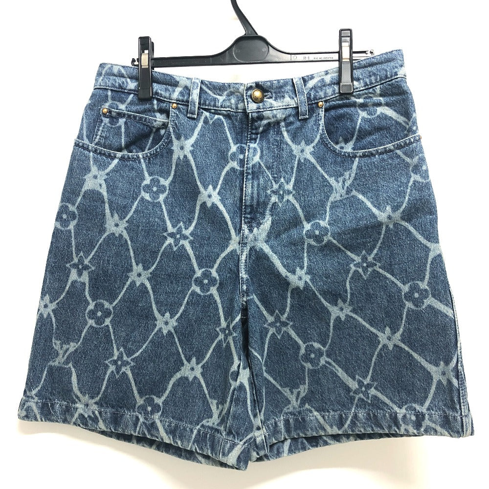 LOUIS VUITTON 1AFQFD モノグラムプリント アパレル デニムショーツ ハーフ ジーンズ ボトムス パンツ デニム メンズ ブルー