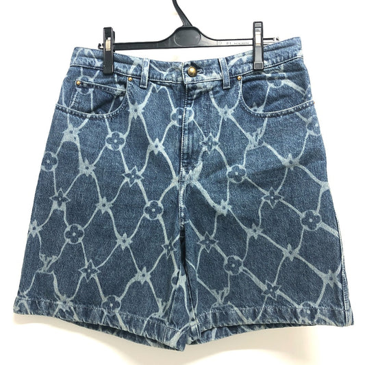 LOUIS VUITTON 1AFQFD モノグラムプリント アパレル デニムショーツ ハーフ ジーンズ ボトムス パンツ デニム メンズ ブルー