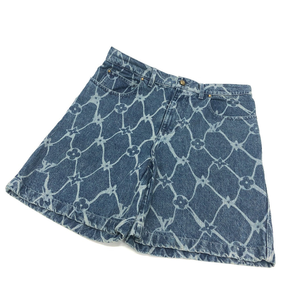 LOUIS VUITTON 1AFQFD モノグラムプリント アパレル デニムショーツ ハーフ ジーンズ ボトムス パンツ デニム メンズ ブルー