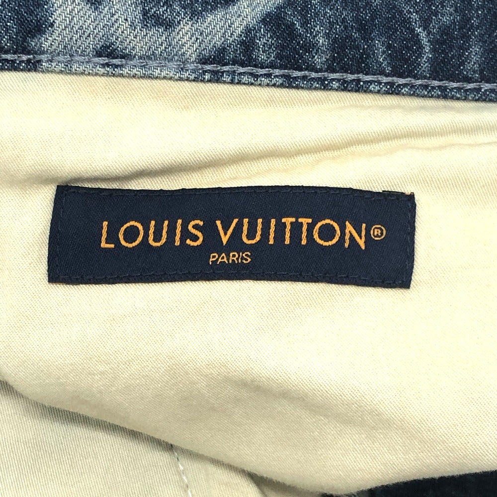 LOUIS VUITTON 1AFQFD モノグラムプリント アパレル デニムショーツ ハーフ ジーンズ ボトムス パンツ デニム メンズ ブルー