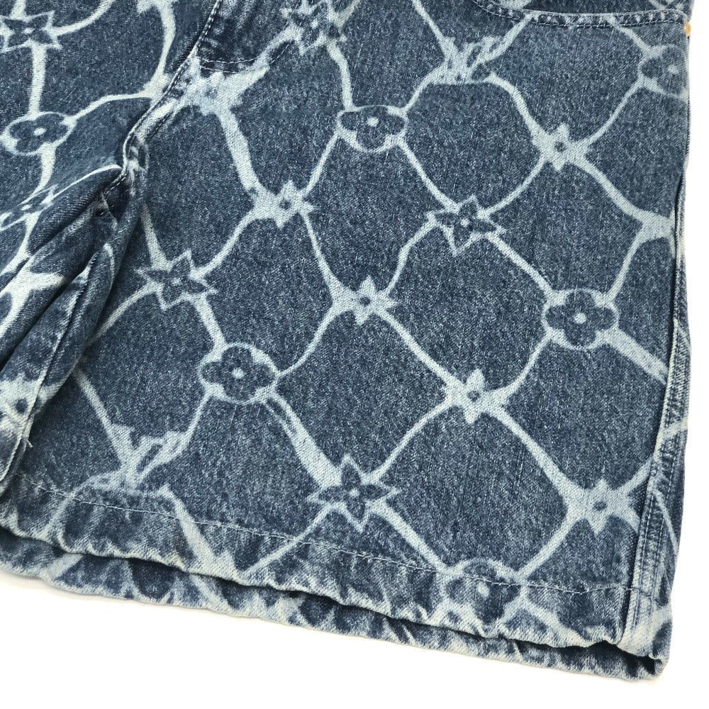 LOUIS VUITTON 1AFQFD モノグラムプリント アパレル デニムショーツ ハーフ ジーンズ ボトムス パンツ デニム メンズ ブルー