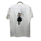 LOUIS VUITTON 1AFXNM Graphic Embroidered Shirt, Short Sleeve Cotton T-Shirt, Men's White