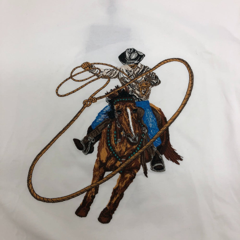 LOUIS VUITTON 1AFXNM Graphic Embroidered Shirt, Short Sleeve Cotton T-Shirt, Men's White