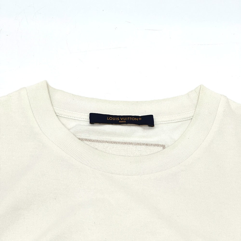 LOUIS VUITTON RM232M NPG HPY35W Logo Embroidered Apparel Beaded Logo Crew Neck Short Sleeve T-Shirt Cotton Women's White