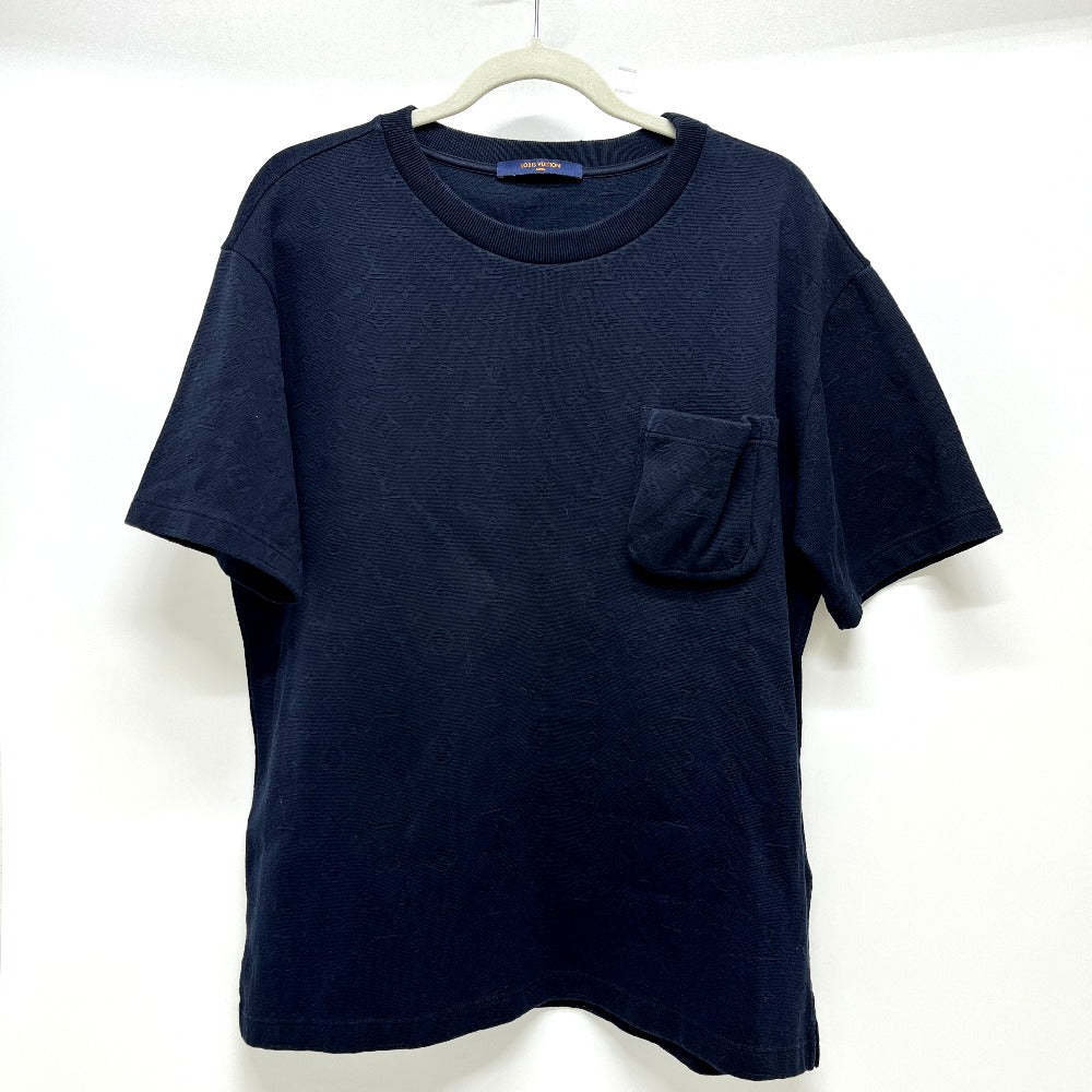 LOUIS VUITTON RM211Q TCL HIY49W Spring/Summer 2021 Signature 3D Pocket Monogram Short Sleeve Top, Cotton, Men's, Navy