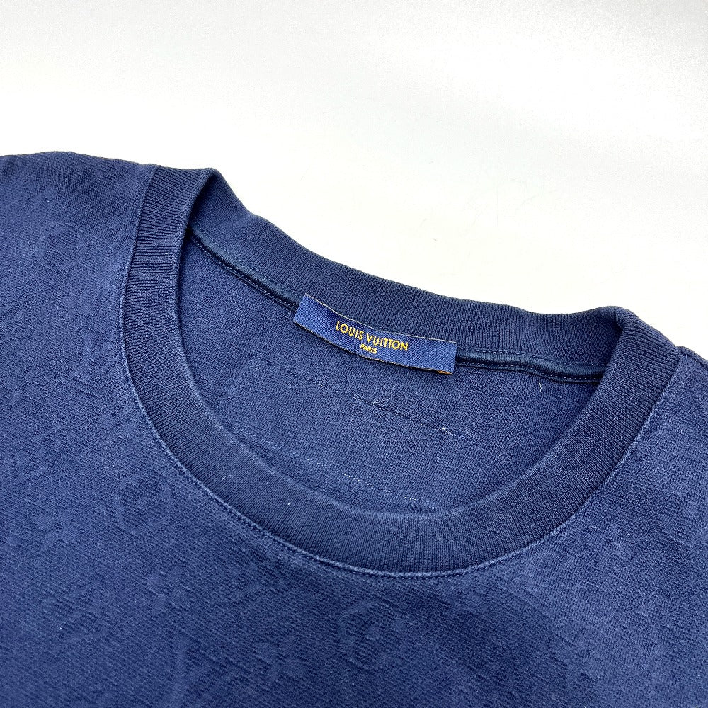 LOUIS VUITTON RM211V DG1 HLY11W Spring/Summer 2021 Beaded Animal &amp; Monogram Short Sleeve Top, Navy, Men's Knit T-Shirt